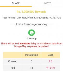 (Loot) 4FUN App- Rs.30 On Sign UP+Rs.7 Per Refer(Free PayTM)