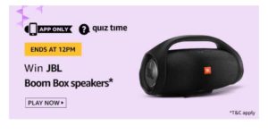Quiz Of The Day] Win JBL BoomBox 
