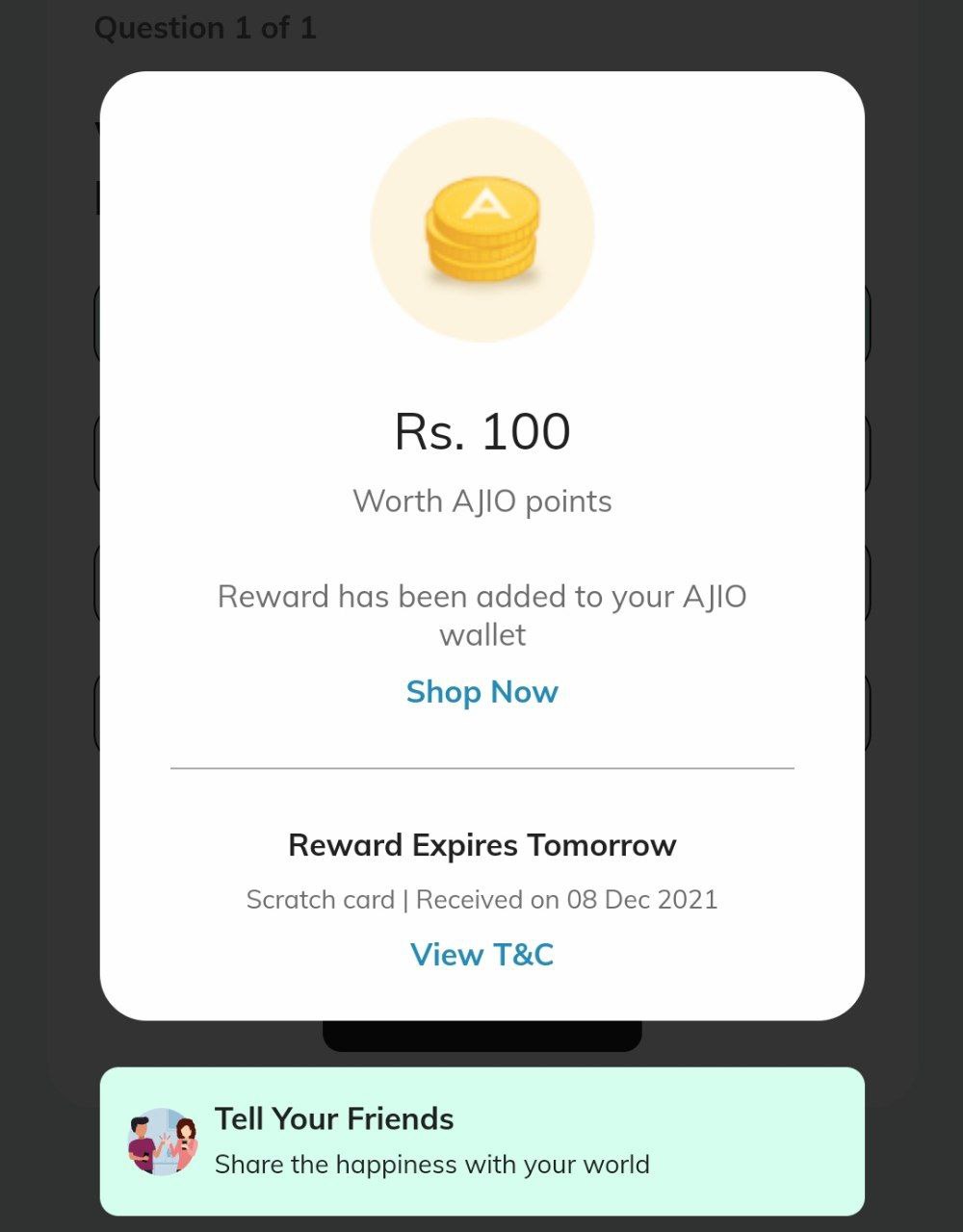 Ajio Loot - Scratch & Get ₹100 Ajio Points Free, All Users
