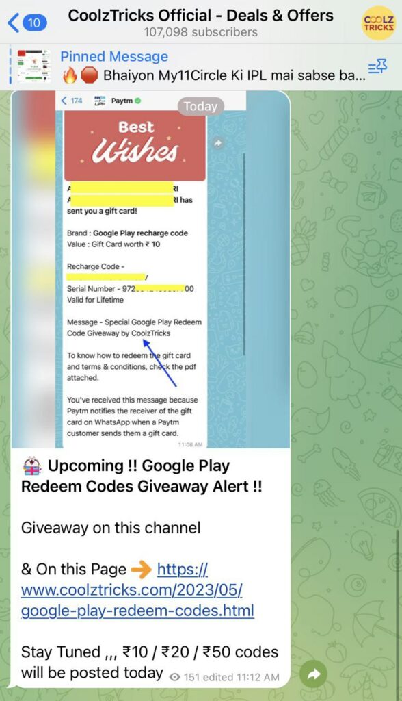 Google Play Redeem Codes Giveaway on our Telegram Channel