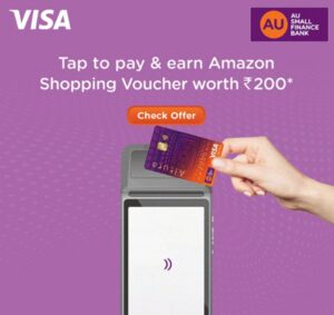 AU Card Tap & Earn Free Amazon Voucher